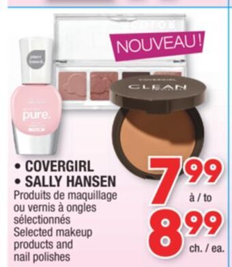 Jean Coutu Covergirl, sally hansen selected makeup products and nail polishes offer