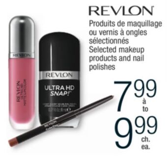 Jean Coutu Revlon selected makeup products and nail polishes offer