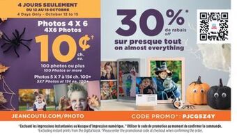 Jean Coutu 4 x 6 photos offer