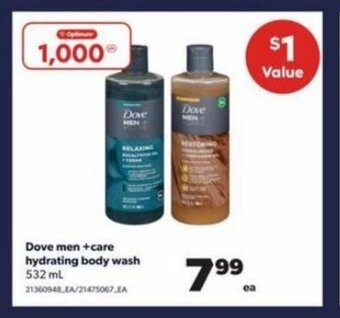 Real Canadian Superstore Dove men +care hydrating body wash 532 mL offer