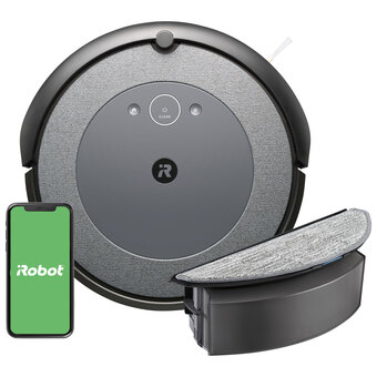 Best Buy Irobot roomba combo i5 wi-fi connected robot vacuum & mop - woven neutral (i517020) offer