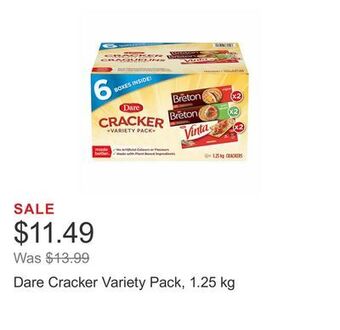Costco Dare cracker variety pack, 1.25 kg offer