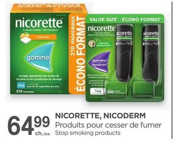 Proxim Nicorette, nicoderm offer