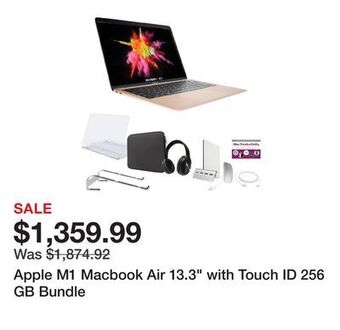 TSC Stores Apple m1 macbook air 13.3 with touch id 256 gb bundle offer