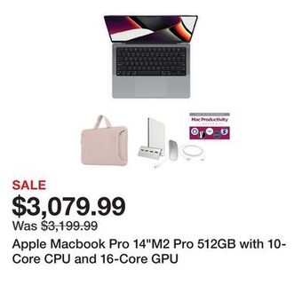 TSC Stores Apple macbook pro 14m2 pro 512gb with 10-core cpu and 16-core gpu offer