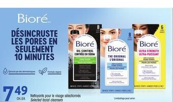 Uniprix Bioré nettoyants pour le visage sélectionnés/selected facial cleansers offer