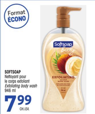 Uniprix Softsoap nettoyant pour le corps exfoliant/exfoliating body wash offer