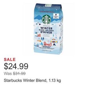 Costco Starbucks winter blend, 1.13 kg offer