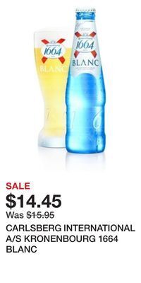 The Beer Store Carlsberg international a/s kronenbourg 1664 blanc offer
