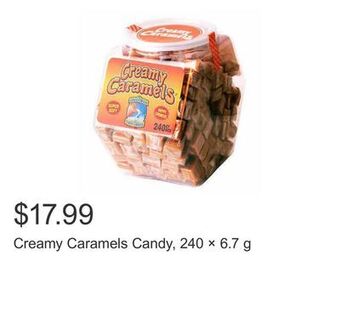 Costco Creamy caramels candy, 240 × 6.7 g offer