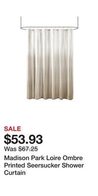 Bed Bath & Beyond Madison park loire ombre printed seersucker shower curtain offer