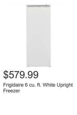 Costco Frigidaire 6 cu. ft. white upright freezer offer