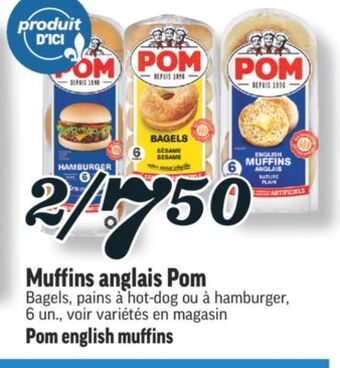Marché Richelieu Muffins anglais pom | pom english muffins offer