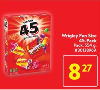 Walmart Wrigley fun size 45-pack offer