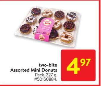 Walmart Two-bite assorted mini donuts offer
