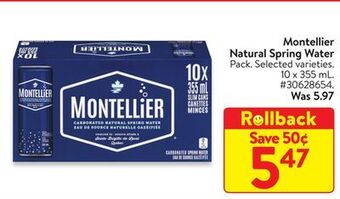 Walmart Montellier natural spring water offer