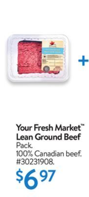 Walmart Your fresh market lean ground beef offer