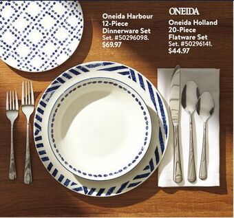 Walmart Oneida harbour 12-piece dinnerware set offer