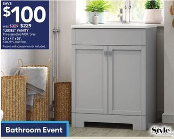 Lowe's Style selections leisel vanity 31 x 41 x 20 offer