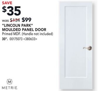 Lowe's Metrie lincoln park moulded panel door offer