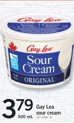 Fortinos Gay lea sour cream, 500 ml offer