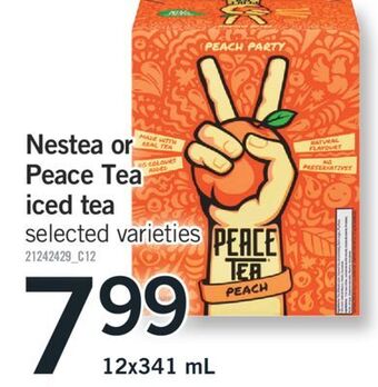 Fortinos Nestea or peace tea iced tea offer