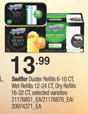 Fortinos Swiffer duster refills 6-10 ct, wet refills 12-24 ct, dry refills 16-32 ct offer