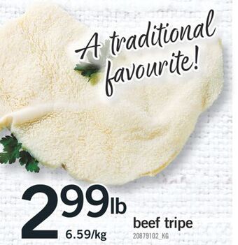 Fortinos Beef tripe offer