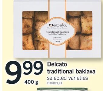 Fortinos Delcato traditional baklava 400 g offer