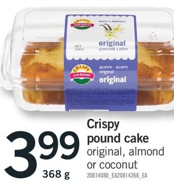 Fortinos Crispy pound cake, 368 g offer