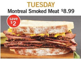 Fortinos Montreal smoked meat offer