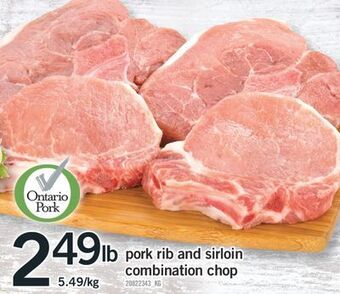 Fortinos Pork rib and sirloin combination chop offer