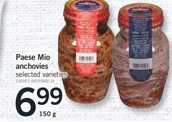Fortinos Paese mio anchovies offer