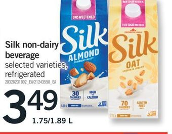 Fortinos Silk non-dairy beverage 1.75/1.89 l offer