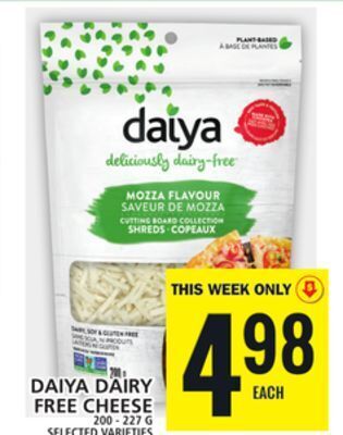 Food Basics Daiya dairy free cheese offer