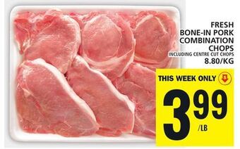 Food Basics Fresh bone-in pork combination chops offer