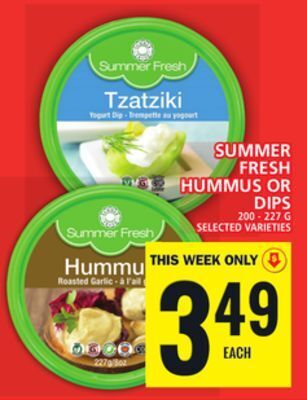 Food Basics Summer fresh hummus or dips offer