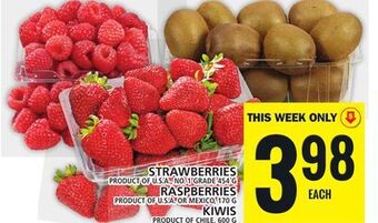 Food Basics Strawberries or raspberries or kiwis offer