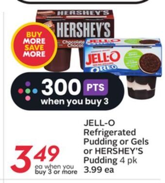 Sobeys Jell-o refrigerated pudding or gels or hershey's pudding offer