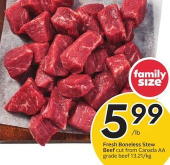 Sobeys Fresh boneless stew beef offer