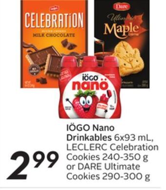 Sobeys Iögo nano drinkables offer