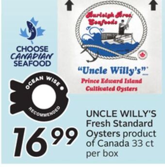 Sobeys Fresh standard oysters offer