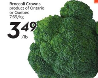 Sobeys Broccoli crowns offer
