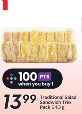 Sobeys Traditional salad sandwich trio pack offer