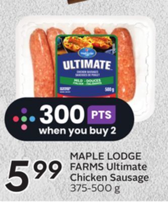 Sobeys Ultimate chicken sausage offer