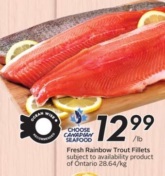 Sobeys Fresh rainbow trout fillets offer