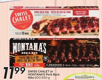 Sobeys Swiss chalet or montana's pork back ribs offer