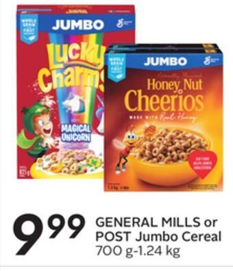 Sobeys General mills or post jumbo cereal offer