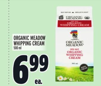 Metro Organic meadow whipping cream offer