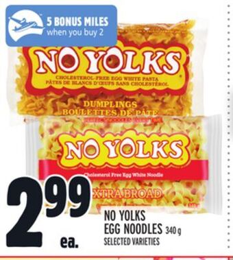 Metro No yolks egg noodles offer